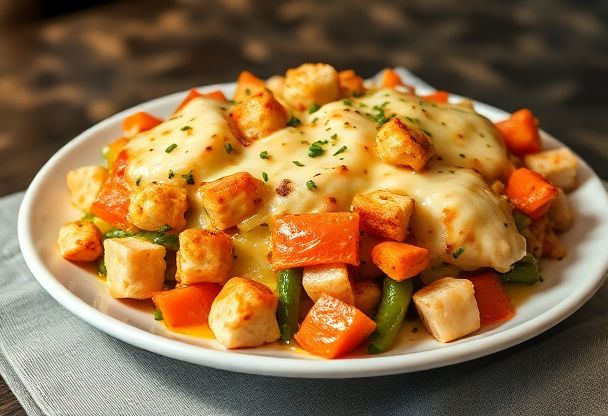 Snelle Kip en Groente Ovenschotel