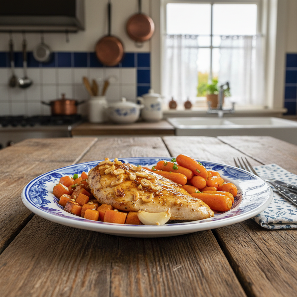 Snelle Kipfilet met Wortelen en Honing