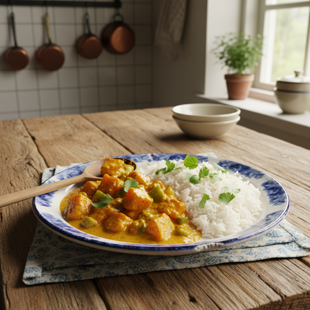 Gezonde Pompoen Curry met Kruidige Kokosmelk