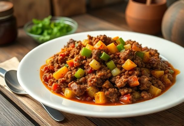 Snelle Mexicaanse Picadillo met Verse Groenten