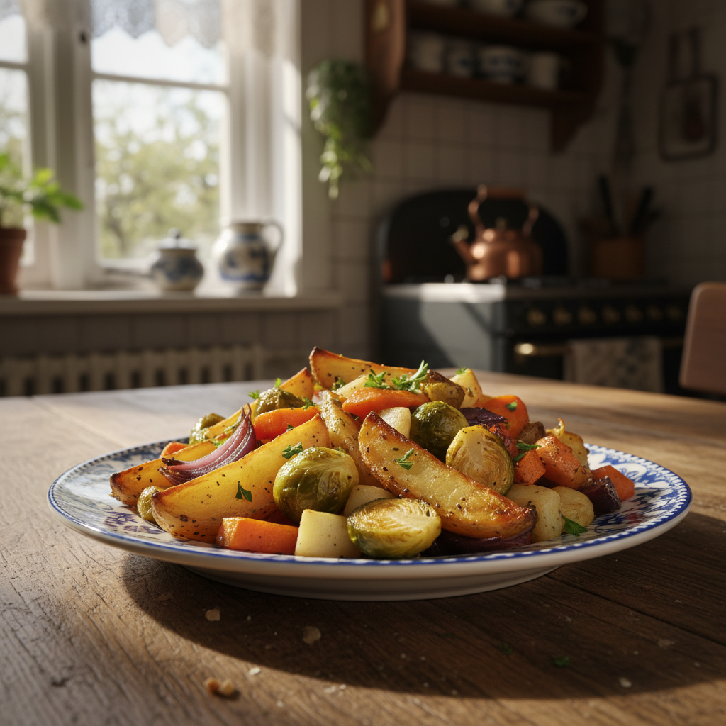 Snelle Ovenschotel met Aardappelen en Groenten