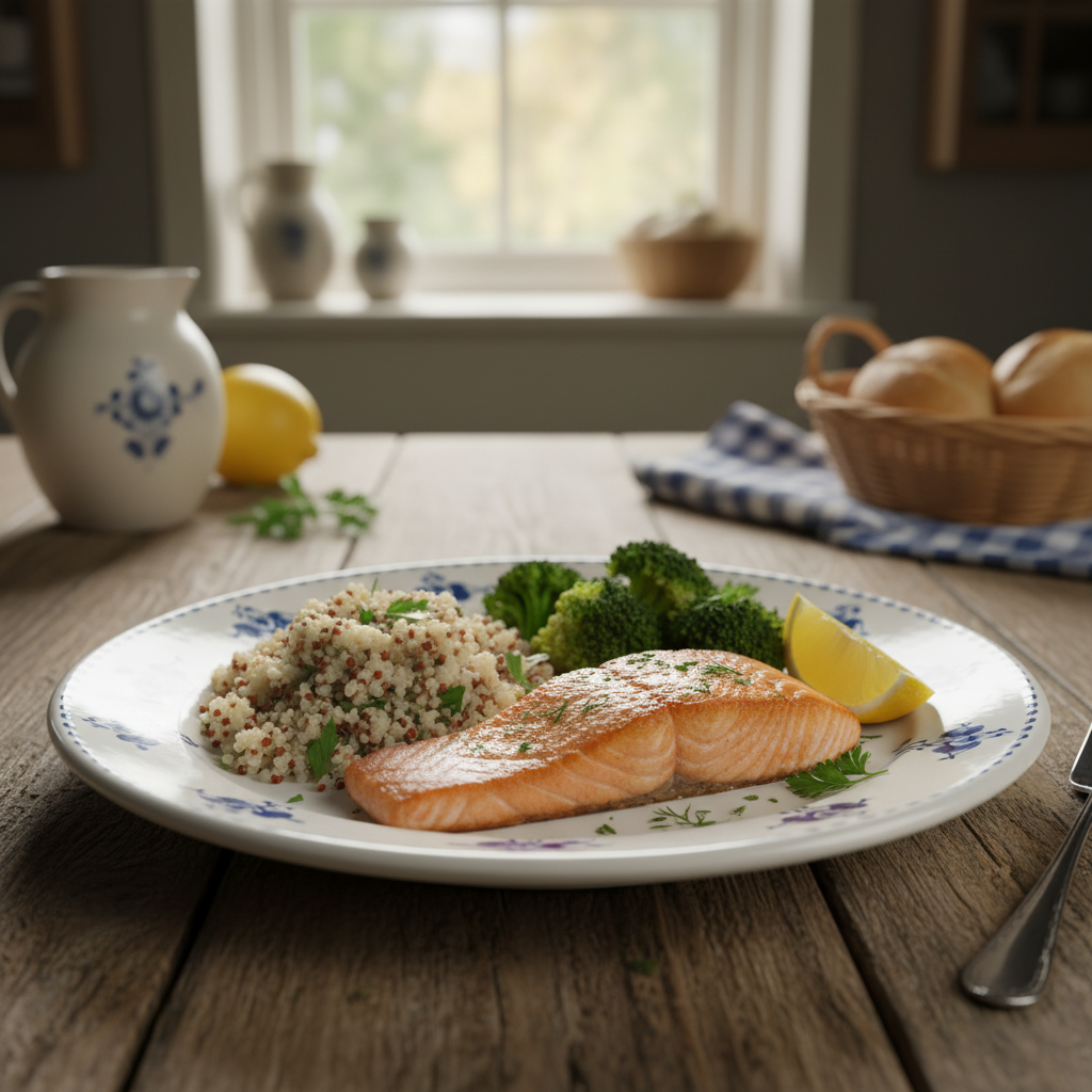 Snelle Zalmfilet met Groenten en Quinoa