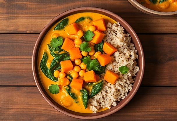 Vegetarische Curry met Kikkererwten