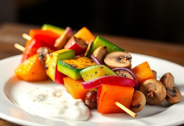 Smaakvolle Vegetarische Spiesjes voor een Lichte Maaltijd