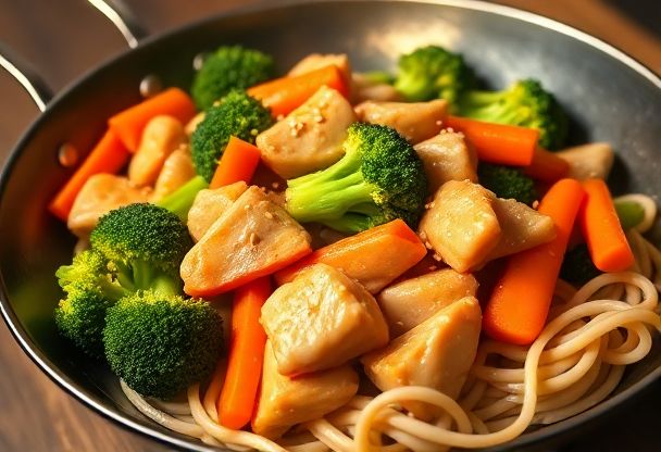 Gezonde Wok met Kip en Broccoli in 30 Minuten