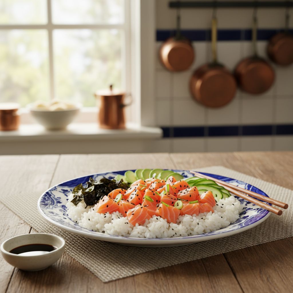 Heerlijke Zalm Sushi Bowl met Avocado en Nori