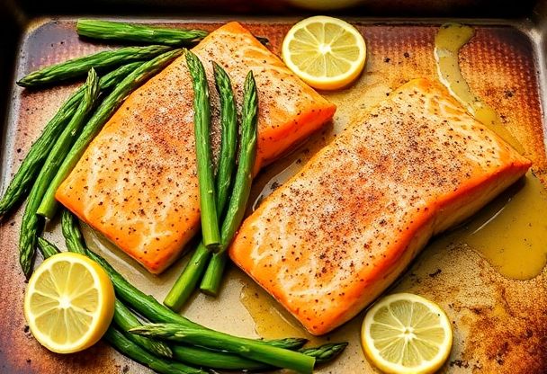Zalmfilet met Asperges en Citroen